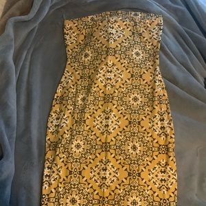 yellow and black dress